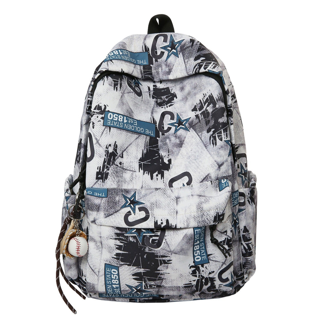 Graphic Print Multi-Compartment Backpack