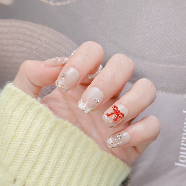 Elegant French Tip Press-On Nails Kalsten