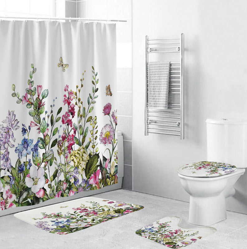 Leafy Botanical Themed Bathroom Ensemble Kalsten