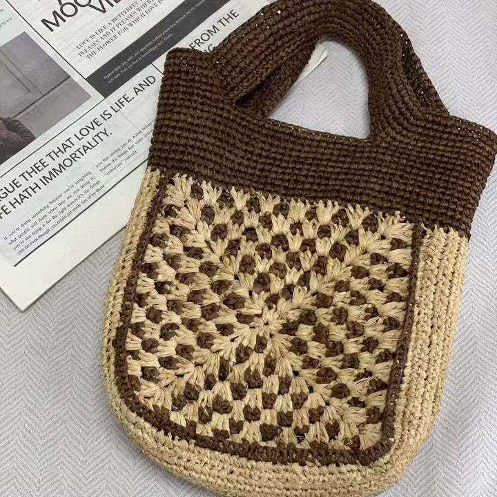 Handmade basket bag with traditional weaving pattern Kalsten
