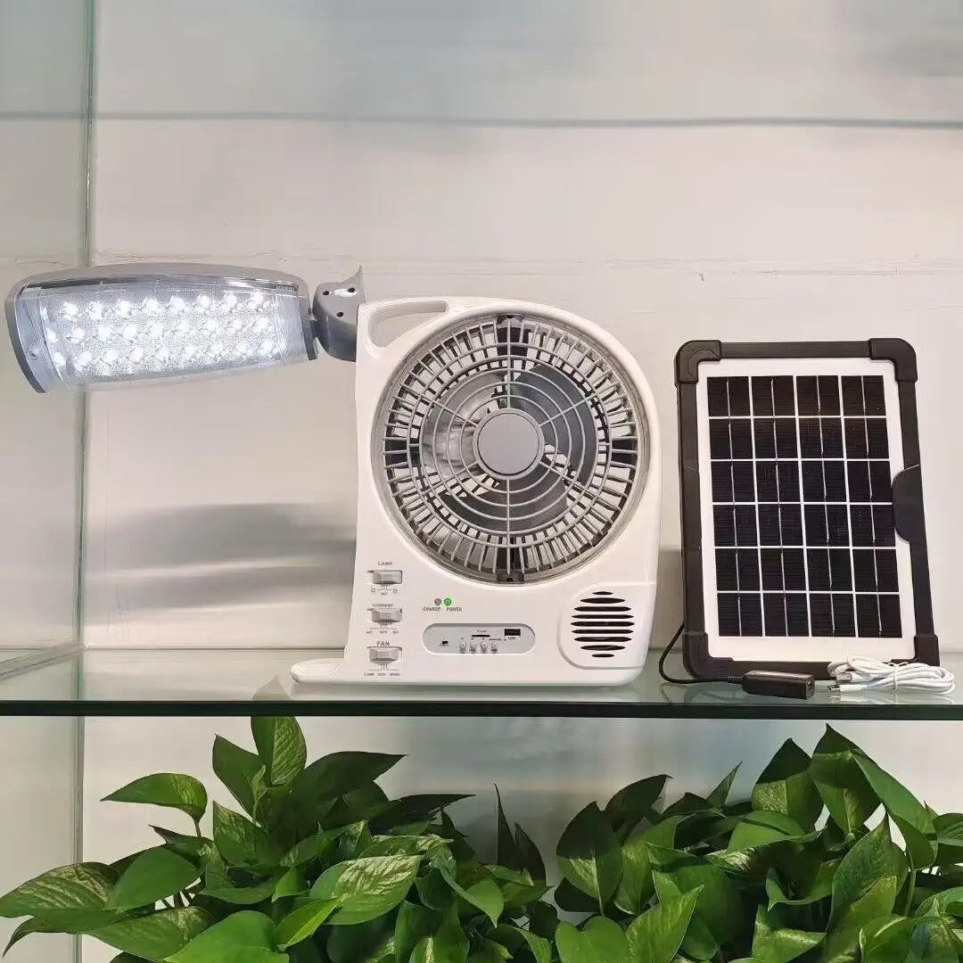 Women Portable Solar Fan with Integrated LED Lighting Kalsten