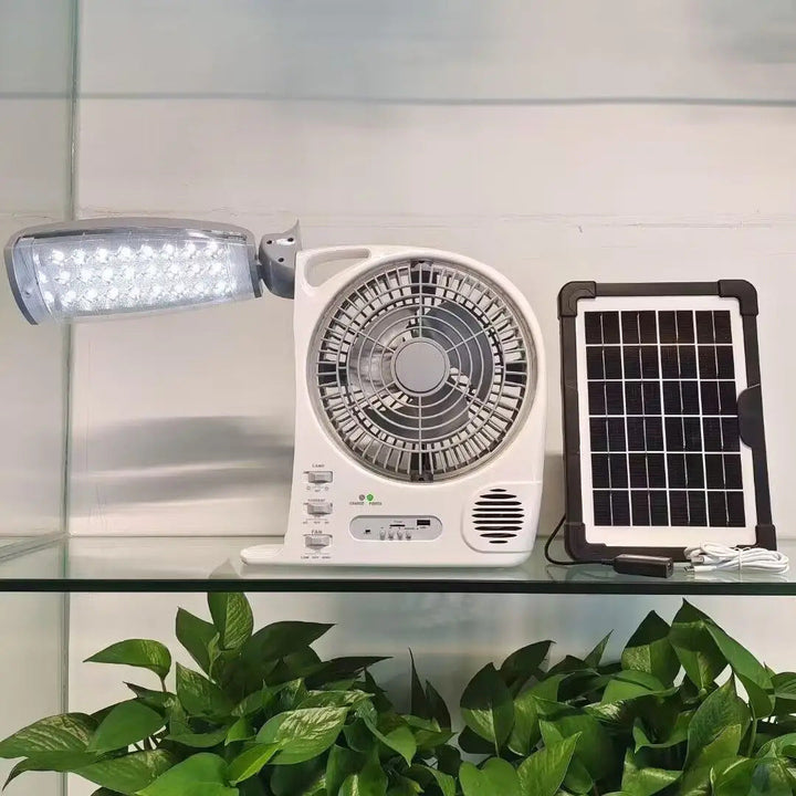 Women Portable Solar Fan with Integrated LED Lighting Kalsten