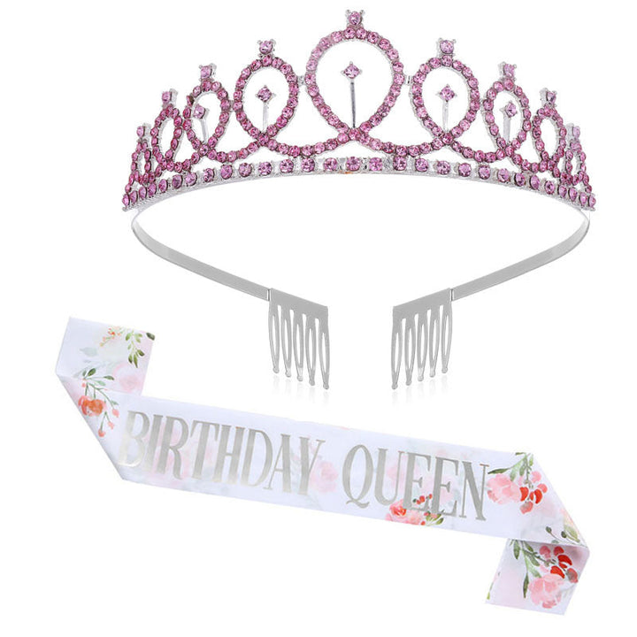 Ladies Sparkling Crown with Rhinestone Decorations Kalsten