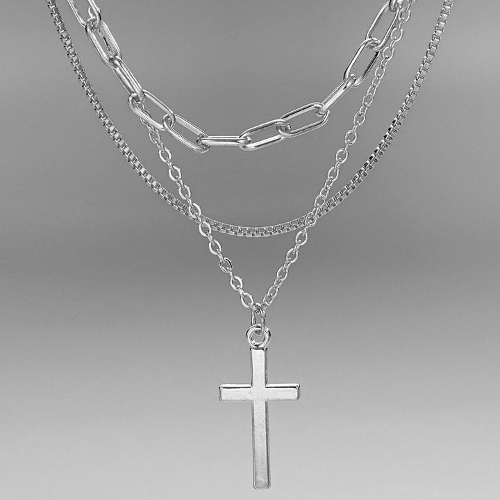 Multi-Layered Cross Pendant Necklace Kalsten
