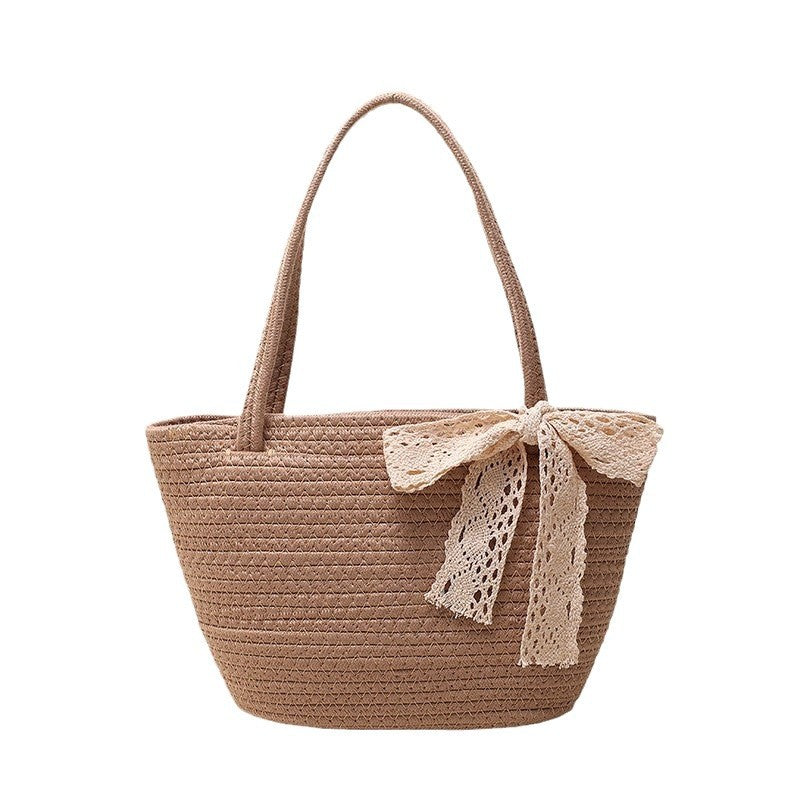 Women's handbag with decorative crochet tape Kalsten