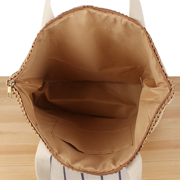 Shopping basket in modern wicker design with sturdy carrying handles Kalsten