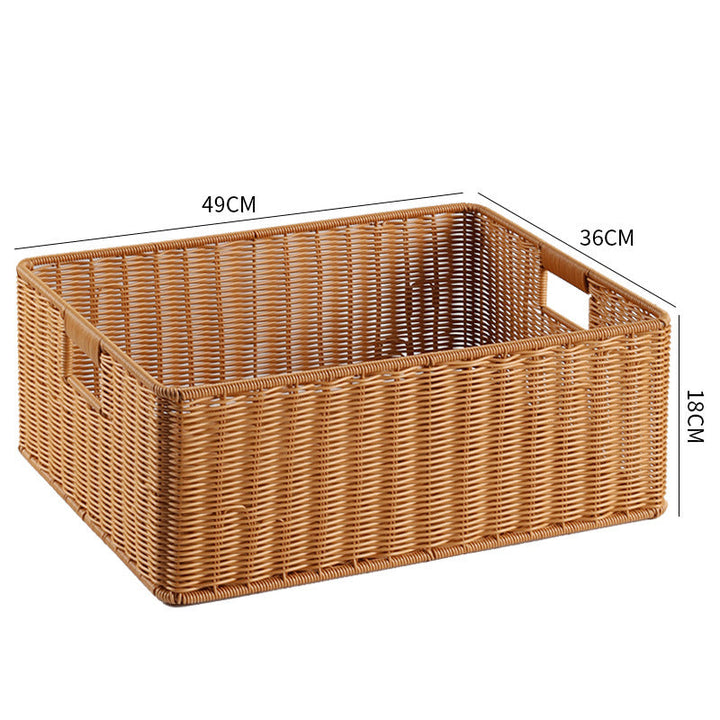 Handwoven Storage Basket with Cutout Handles Kalsten