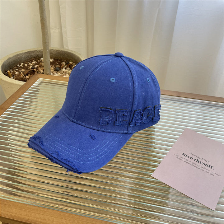 Women's Distressed Graphic Peace Baseball Cap Kalsten