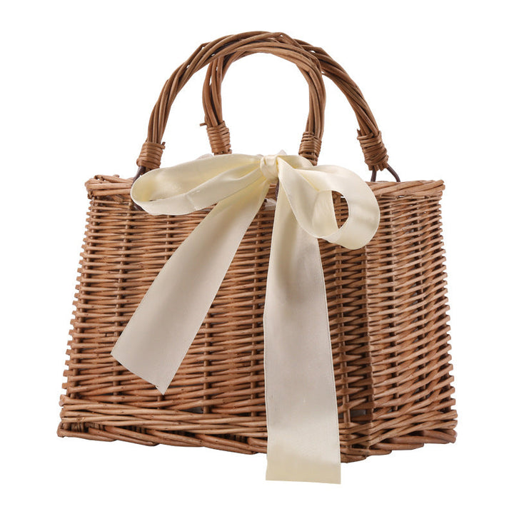 Women's basket bag with elegant bow decoration Kalsten