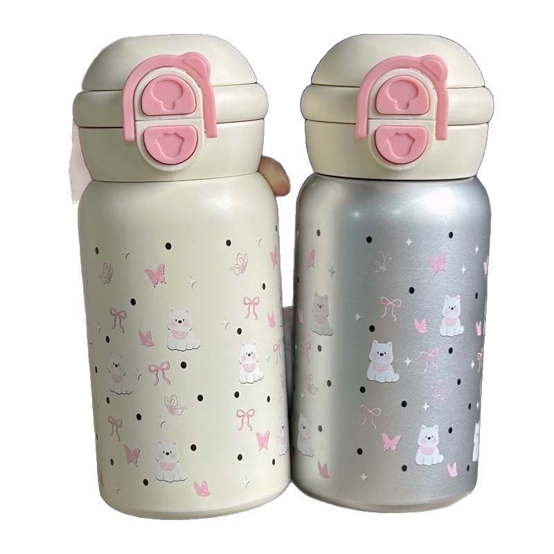Women's stainless steel water bottle with innovative safety closure Kalsten