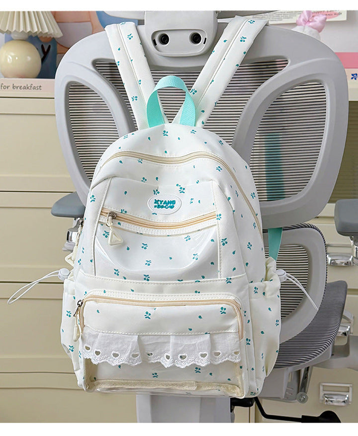 Floral Embellished Casual School Backpack