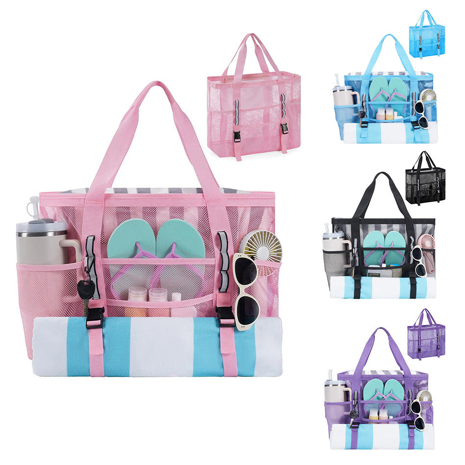 Multifunctional beach bag with mesh design Kalsten