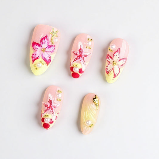 Floral Design Luxury Press-On Nails Acalora