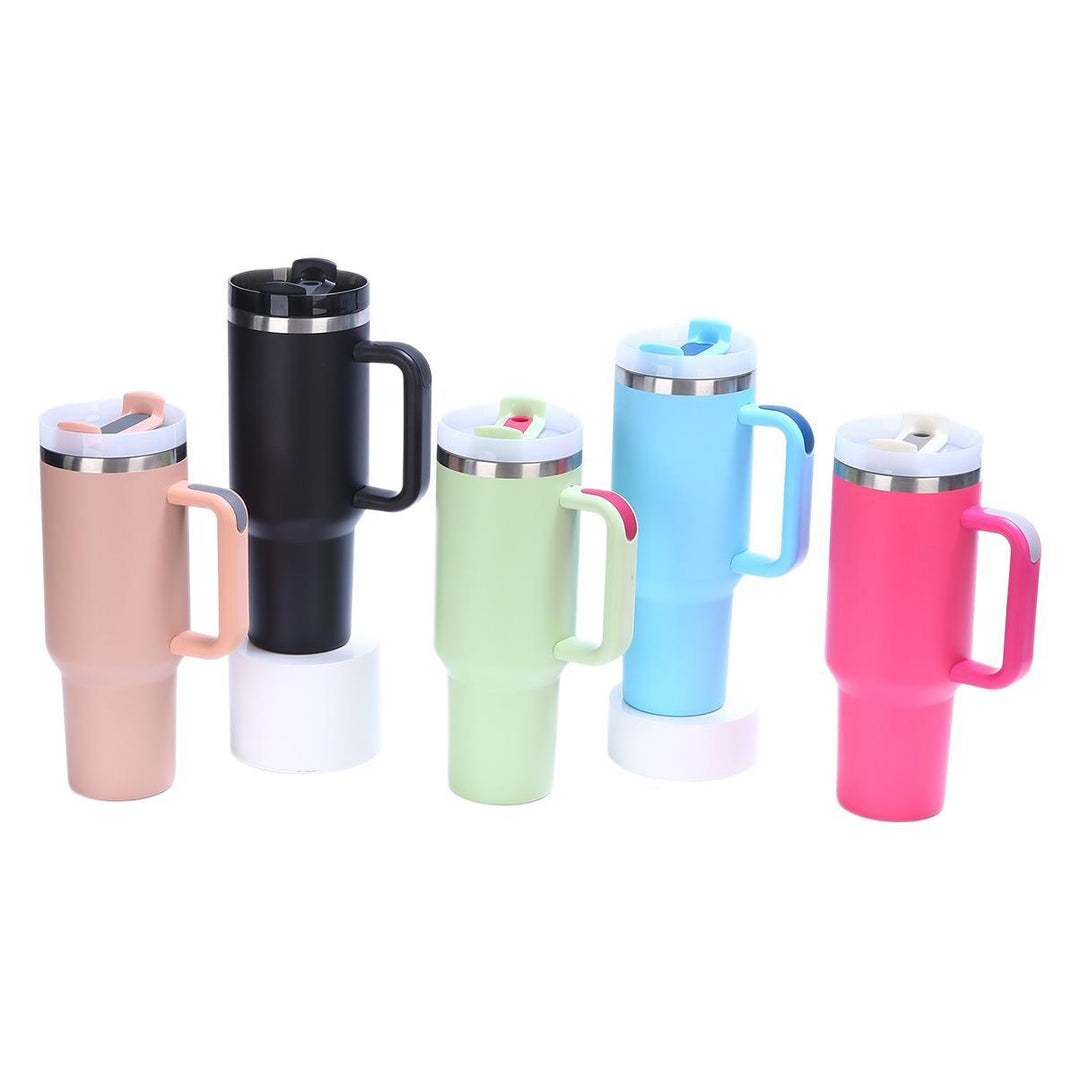 Ladies Insulated Mug with practical handling and integrated straw Kalsten