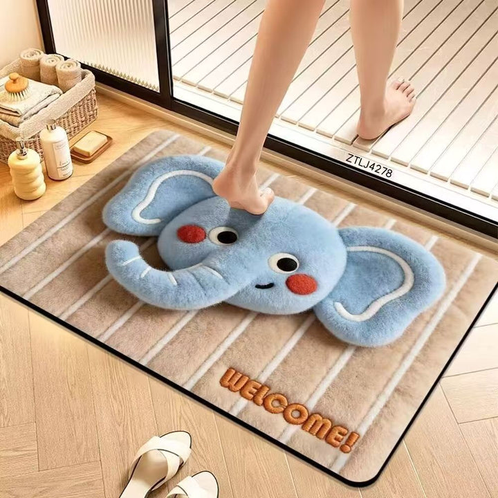 Plush Dog-Themed Kalsten Bath Mat