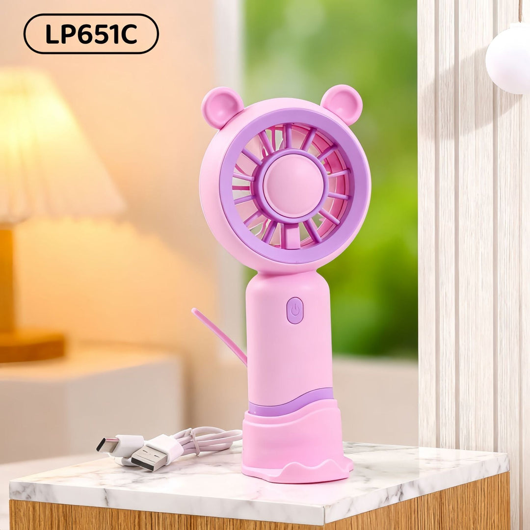 Women's portable hand fan with cute cat design Kalsten