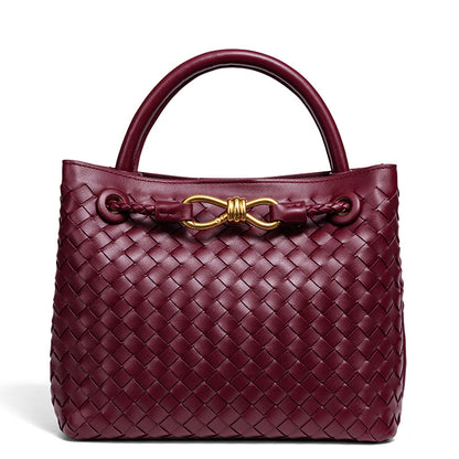 Woven Leather Tote Bag Acalora