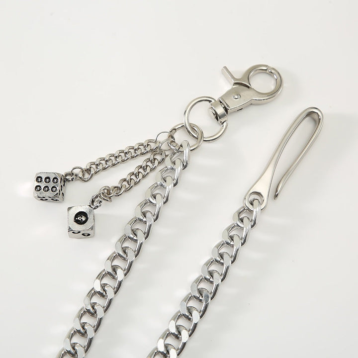 Fashionable chain keychain with cube pendants Kalsten