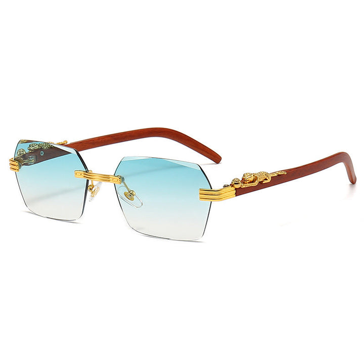 Ladies Designer Sunglasses with Artistic Wooden Frame and Elegant Glass Elements Kalsten