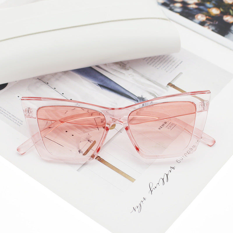Women's Cat Eye Sunglasses with Transparent Frame and UV Protection Kalsten