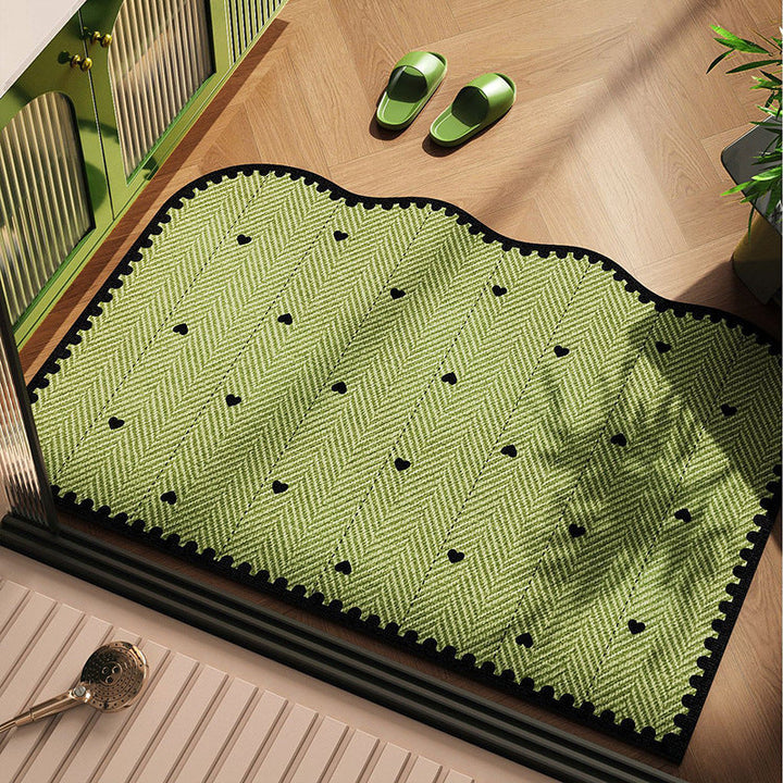 Leaf-Patterned Memory Foam Bath Mat Kalsten