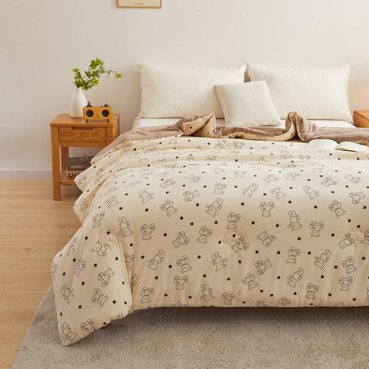 Women's cozy blanket with lovely bear pattern Kalsten