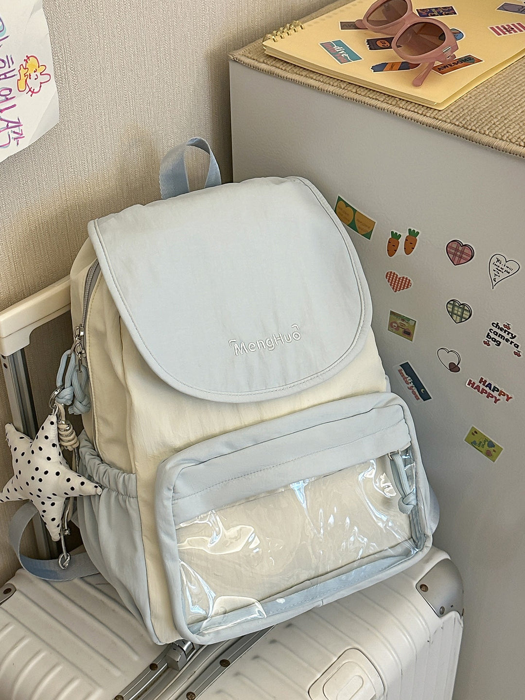 Multi-Functional Transparent Pocket School Backpack