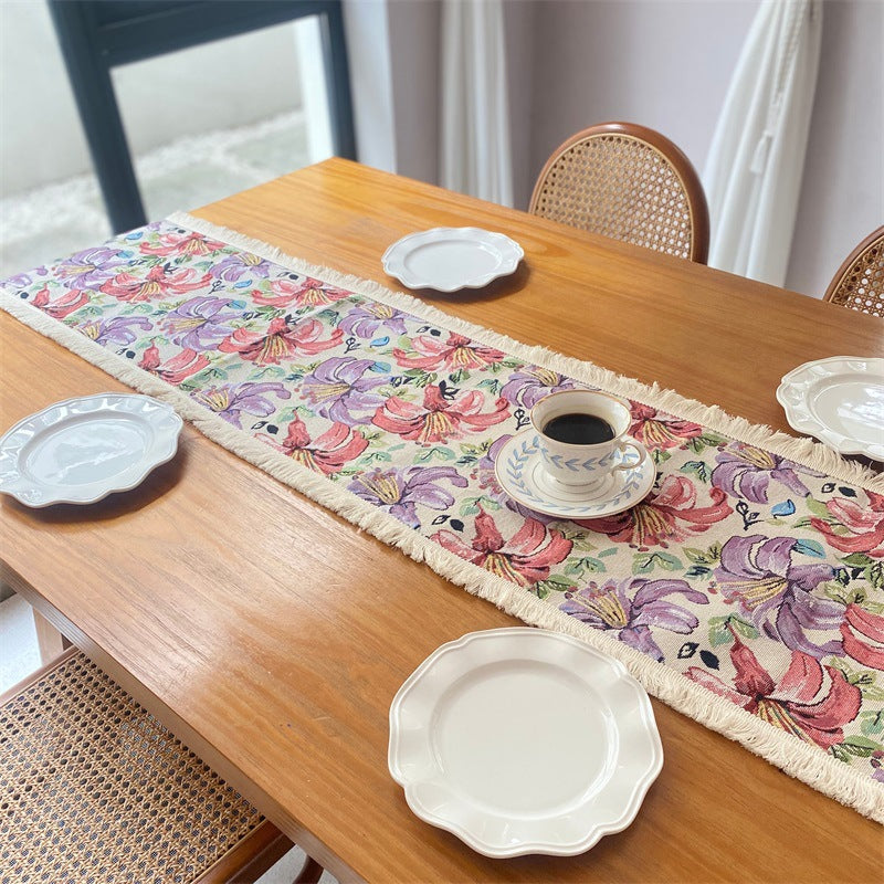 Artistic Floral Table Runner