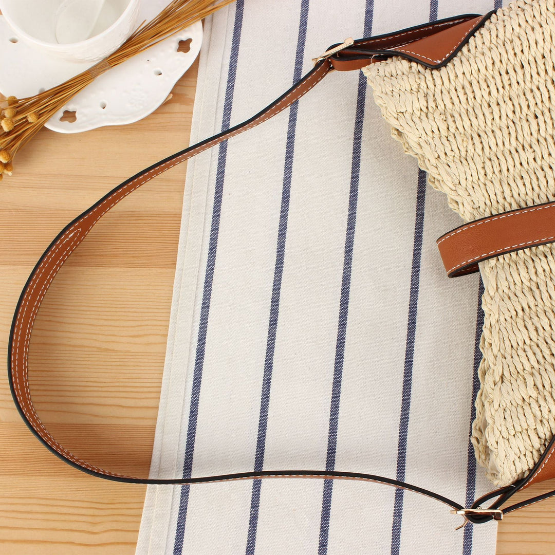 Braided shoulder bag with elegant leather accents Kalsten