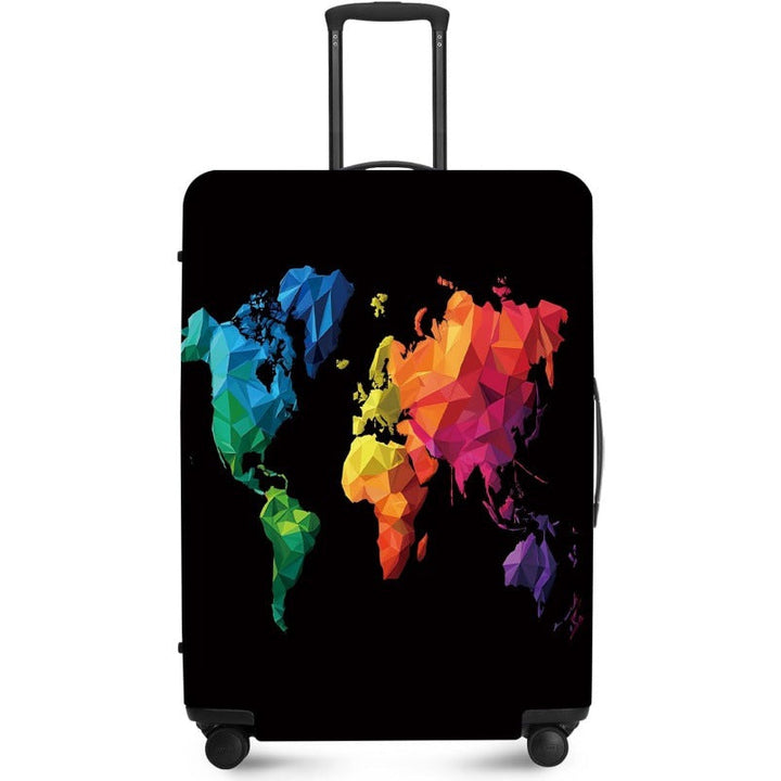 Unisex nan elastic suitcase cover with UV-resistant motif print and zip opening Kalsten