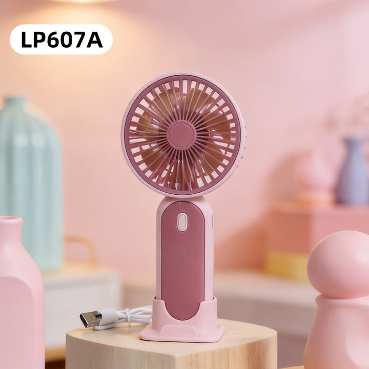 Women's Portable Handheld Fan with USB Charging Function and Ergonomic Handle Kalsten