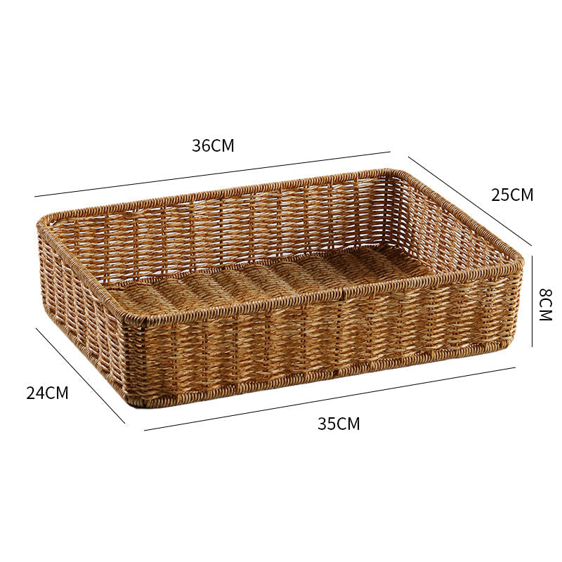Handcrafted Rectangular Wicker Storage Bin Kalsten