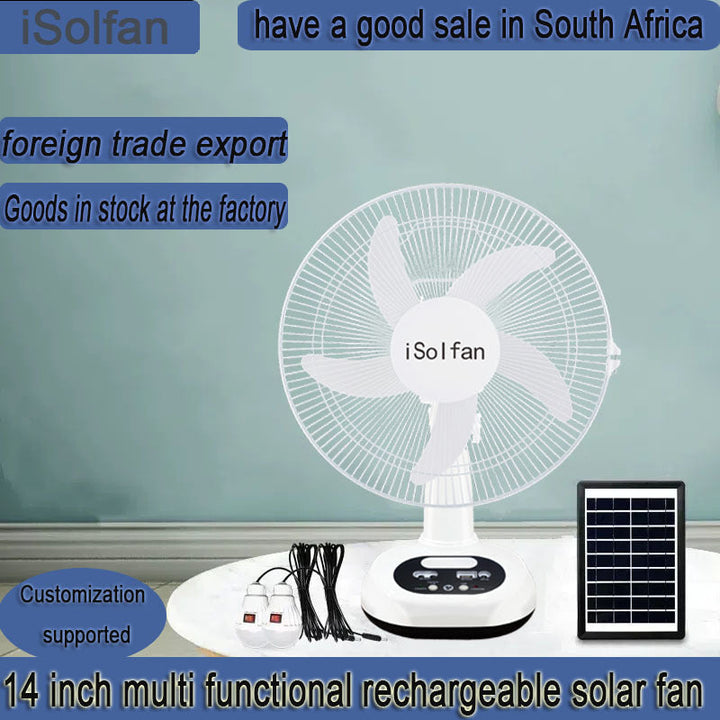 Ladies solar-powered table fan with remote control and adjustable speed Kalsten