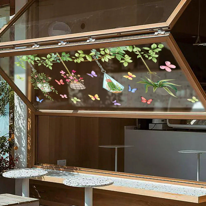 Kalsten | 💐 Colorful Floral Bouquet Window Sticker 🖼️ (Removable without leaving marks)