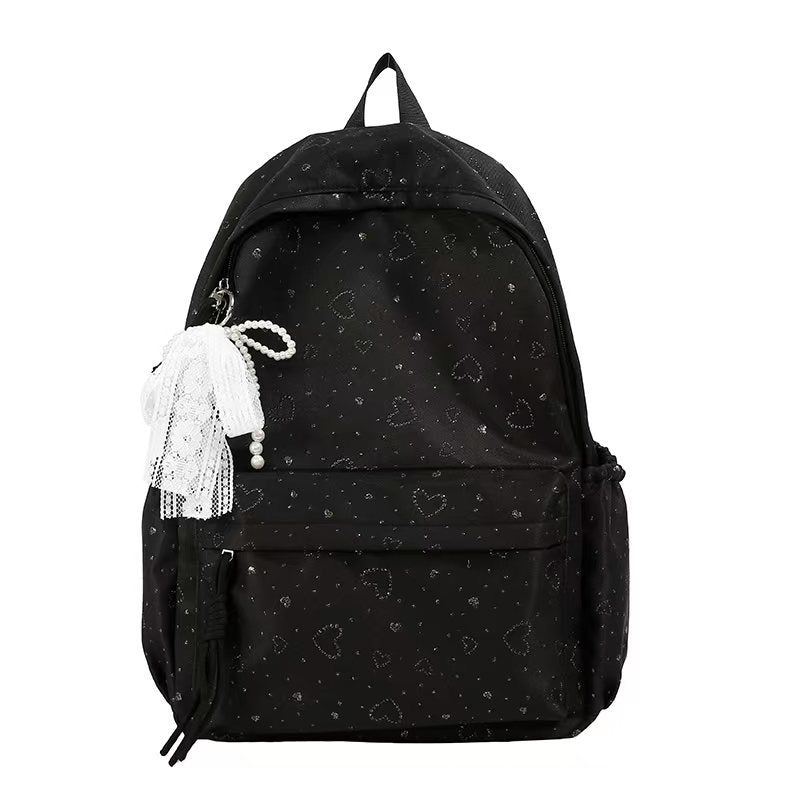 Heart-Embellished Casual Backpack Kalsten