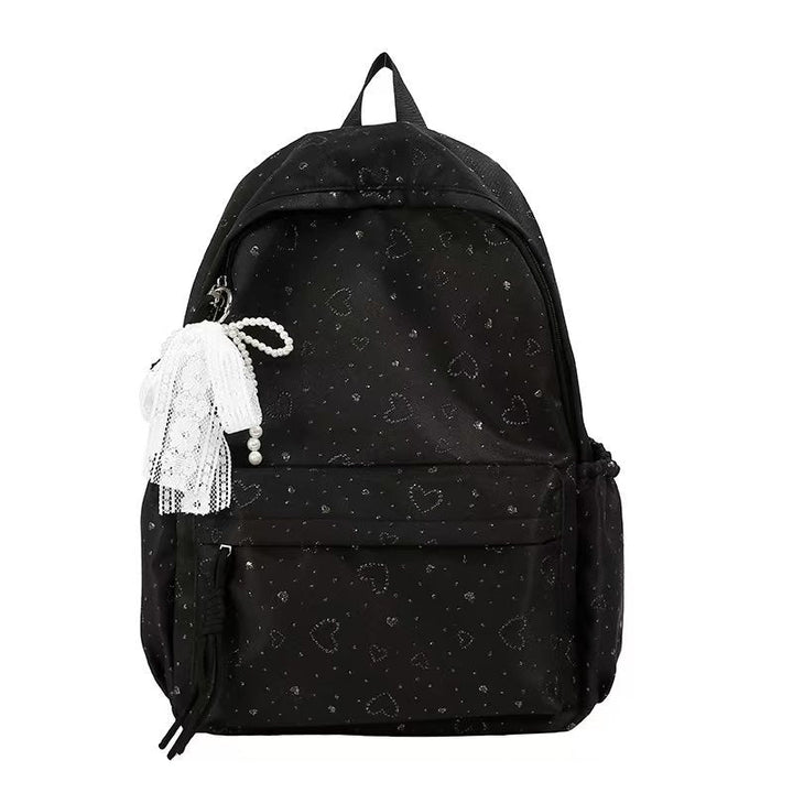 Heart-Embellished Casual Backpack Kalsten