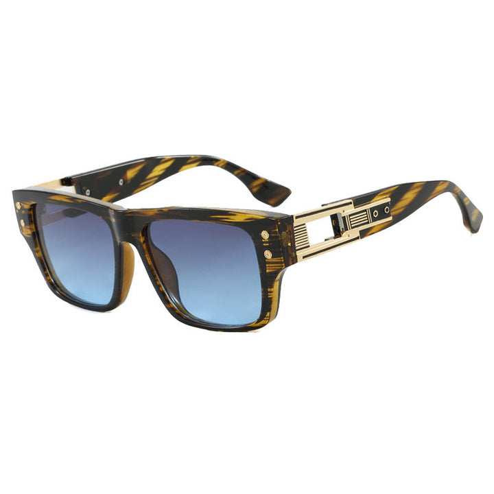 Women’s trendy square sunglasses with elegant gold decorative structure Kalsten