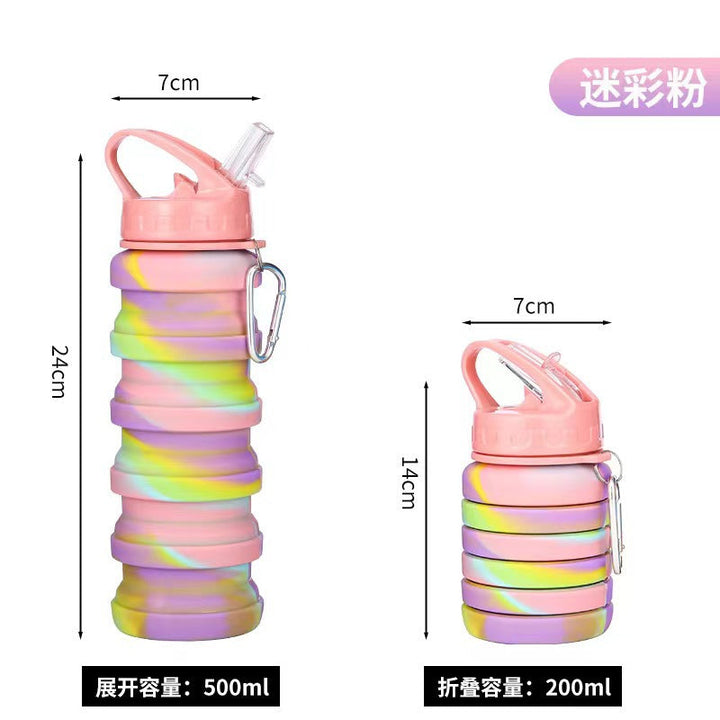 Unisex Collapsible Sports Water Bottle with Carabiner Kalsten