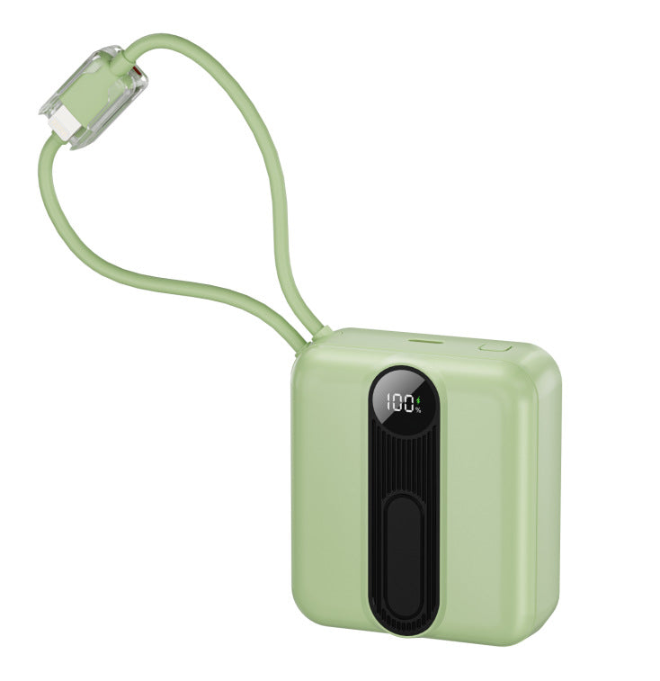 Portable power bank with integrated fast charging cables and digital charging status indicator Kalsten