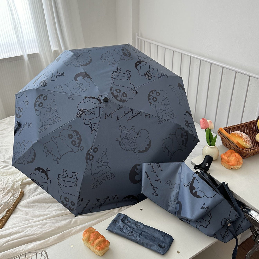 Women's Automatic Umbrella with Creative Comic Design Kalsten