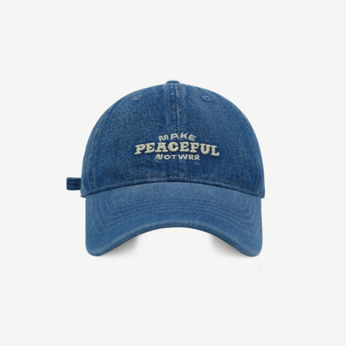 Women's Distressed Denim Embroidered Cap Kalsten