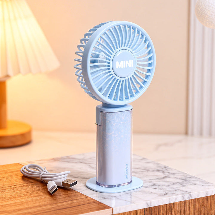 Women's Portable Hand Fan with Flexible Tilt and USB Charging Kalsten