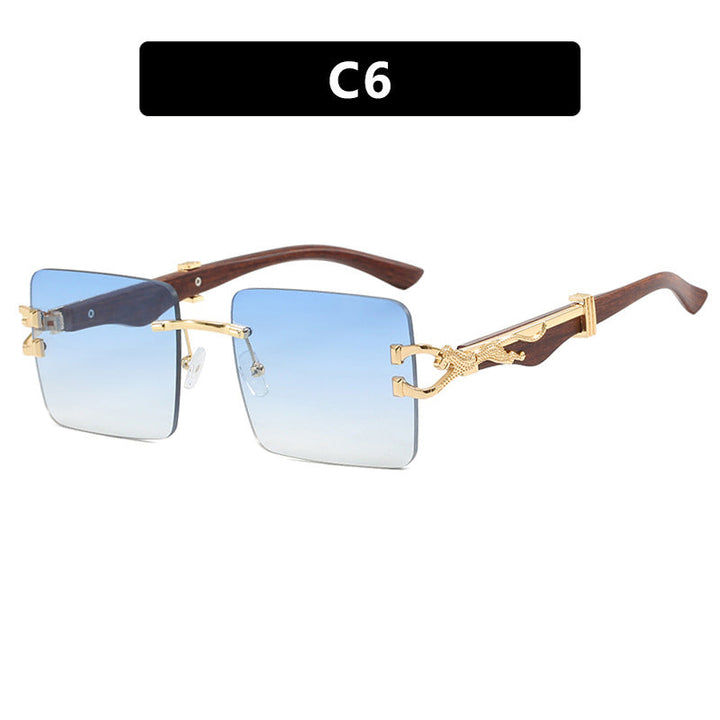 Ladies elegant square sunglasses with high-quality wooden frame Kalsten