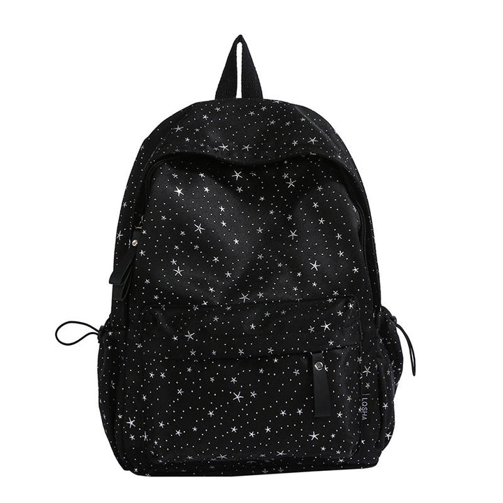 Star-Printed School Backpack