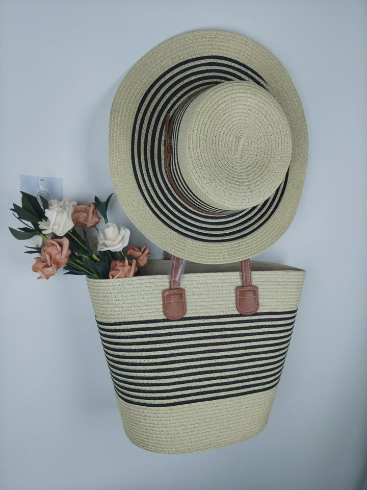 Sleek beach bag with matching sun hat Kalsten