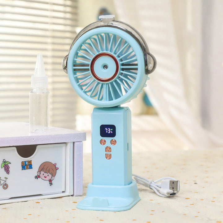 Women portable spray fan with LCD display Kalsten