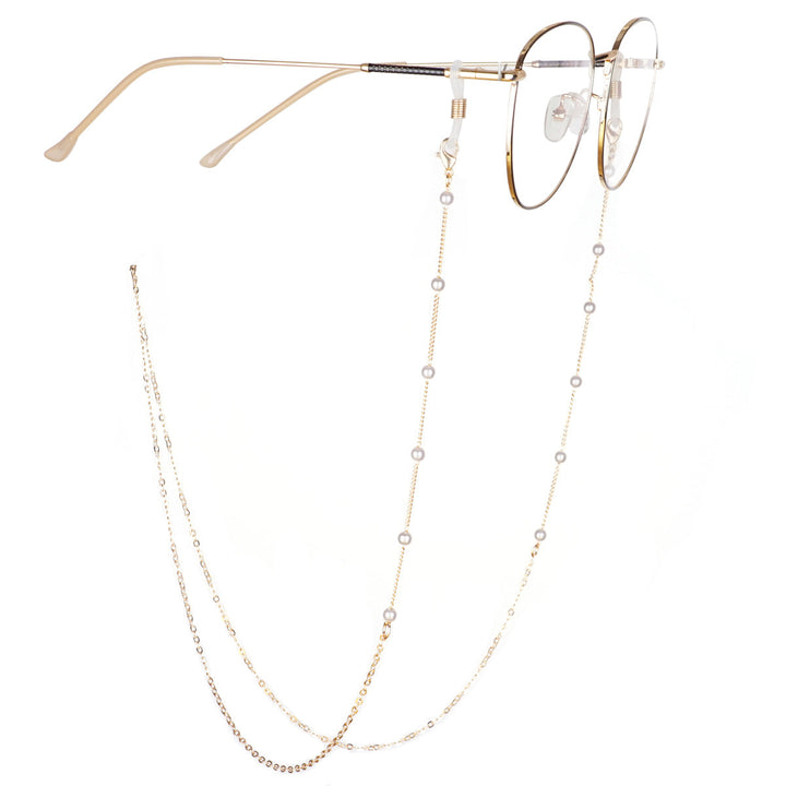 Elegant Pearl-Accented Eyewear Chain Kalsten