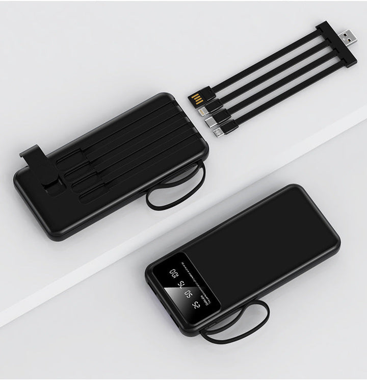 Multifunctional power bank with integrated charging cables Kalsten
