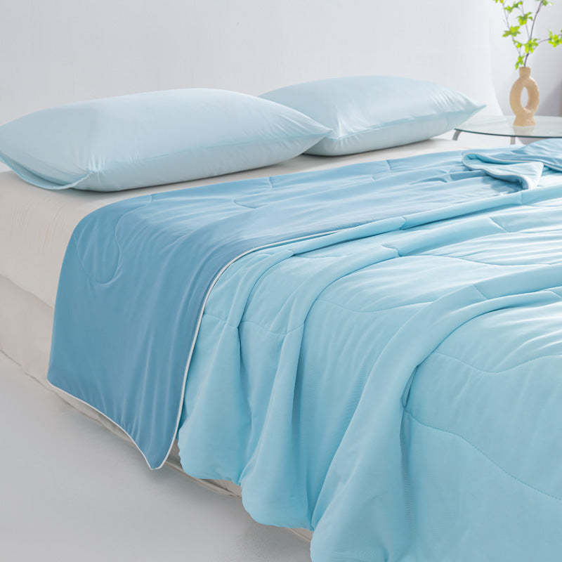 Unisex nan breathable summer blanket with cooling microfiber filling and light quilting Kalsten