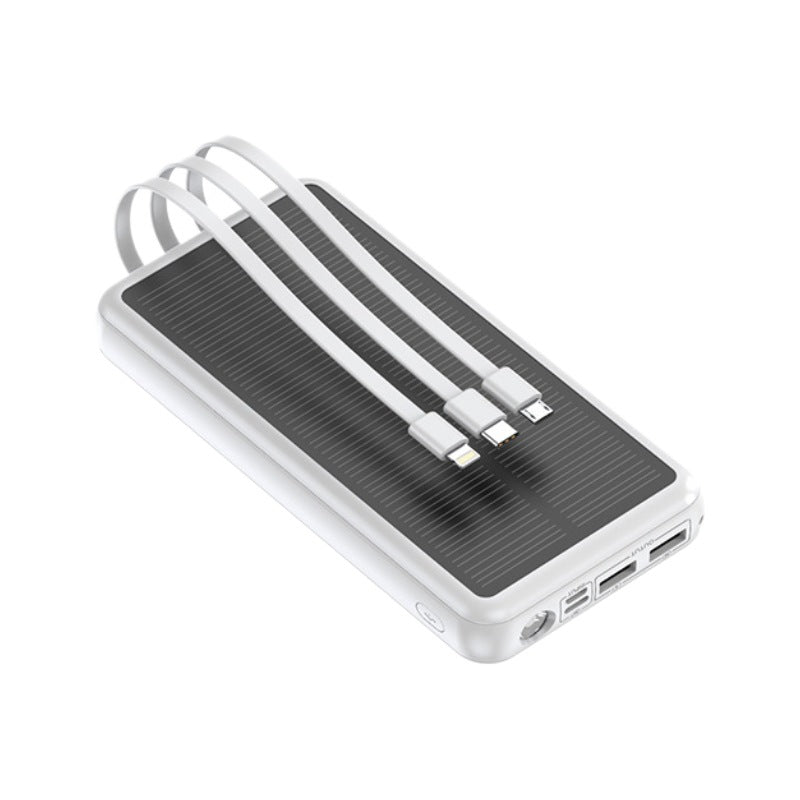 Solar Powerbank with Integrated Charging Cables Kalsten